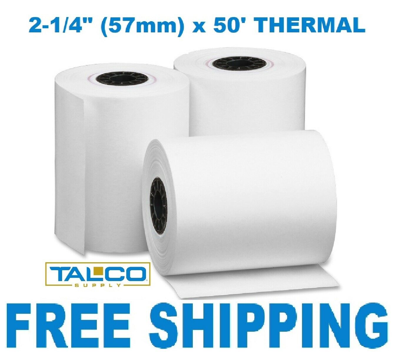 (50) Verifone Vx520 (2-1/4" X 50') Thermal Paper Rolls ~fast Free Shipping~