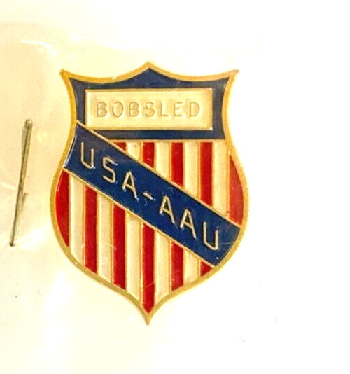 Vintage Amateur Athletic Union A.a.u. Usa Bobsled Pin
