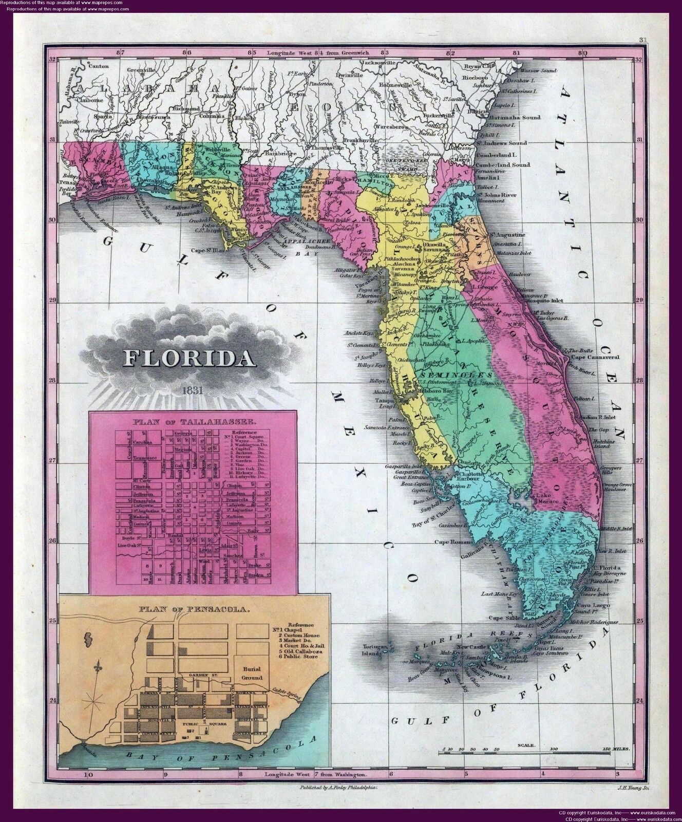 210 Maps Of Florida State Panoramic Genealogy Old History Atlas Dvd