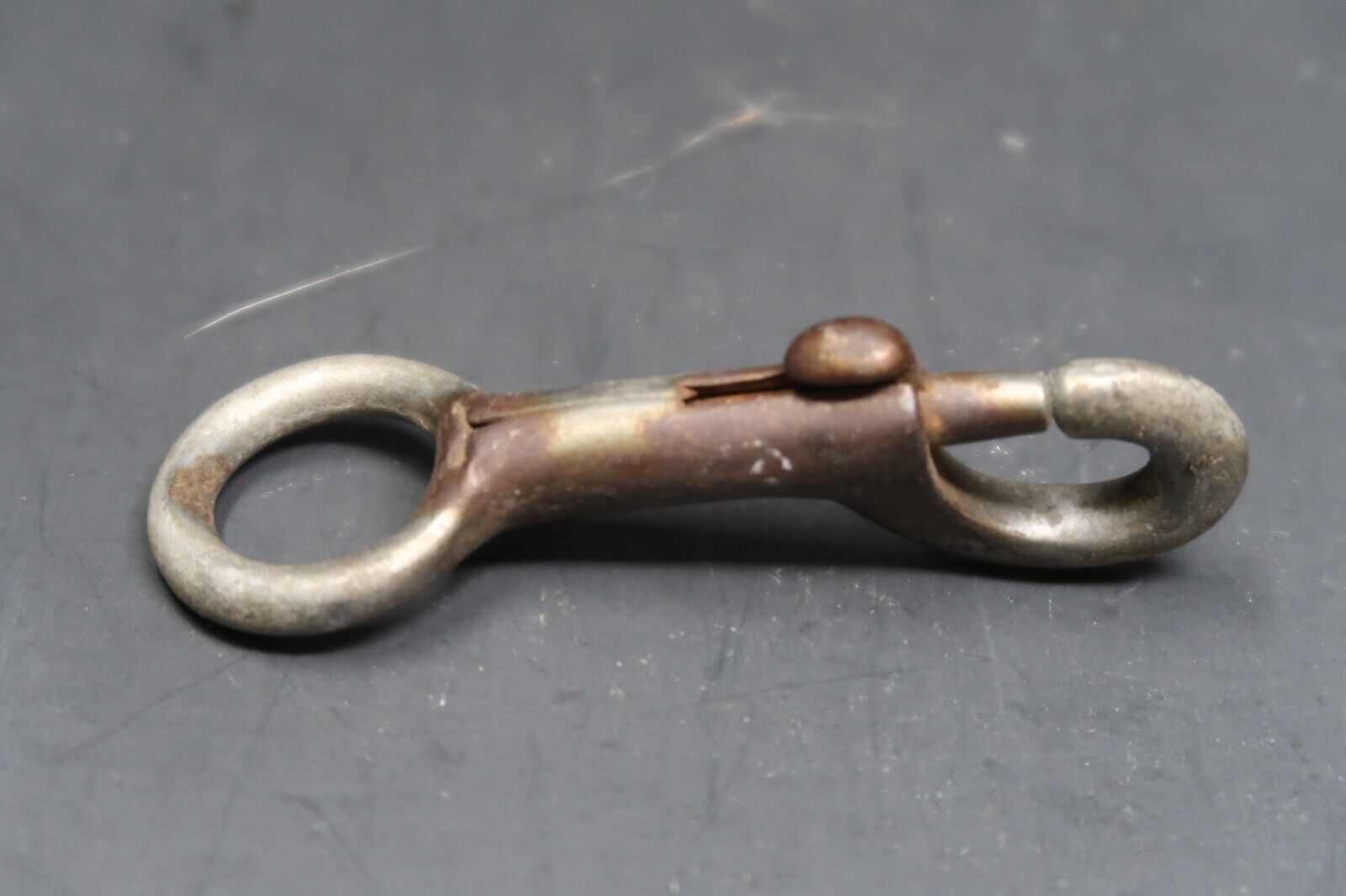 Vintage Steel Bolt Snap Hook With Fixed Eye 3.5"