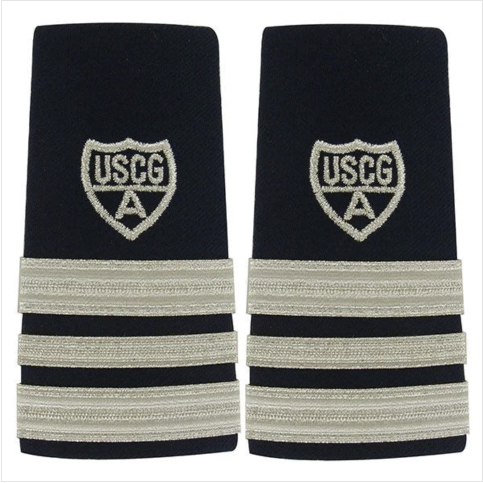 Genuine U.s. Coast Guard Auxiliary Enhanced Shoulder Board: Division Vice Comman