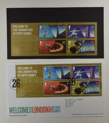 2012 Royal Mail Presentation Folder London 2012 Olympic Games & 2 Fdc Lot 394*