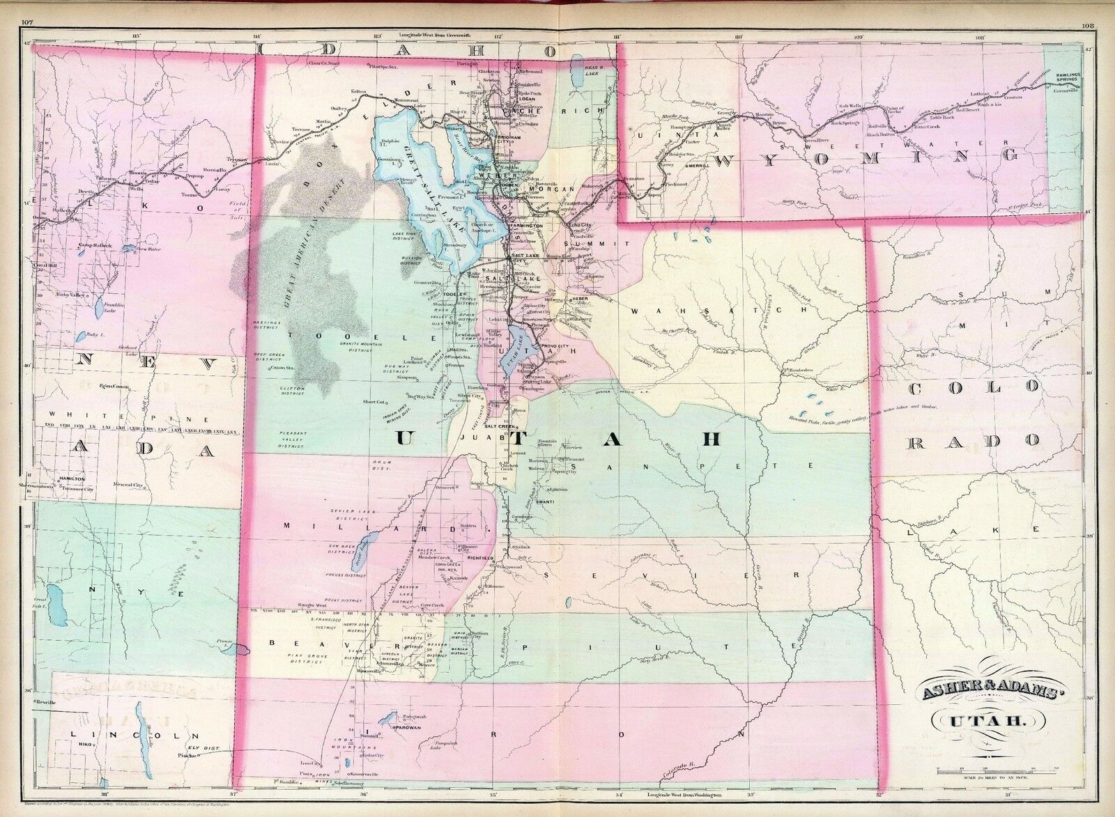 146 Maps Utah State Panoramic Genealogy Old History Atlas Dvd