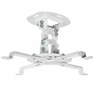 Vivo Universal Adjustable Ceiling Projector Theater Mount White | Extending Arms