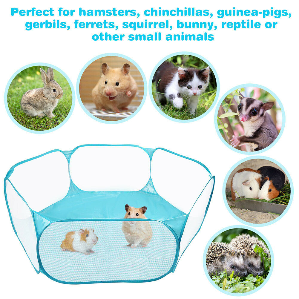 Small Animals Cage Tent Guinea Pig Rabbits Hamster Pet Playpen Exercise Fence