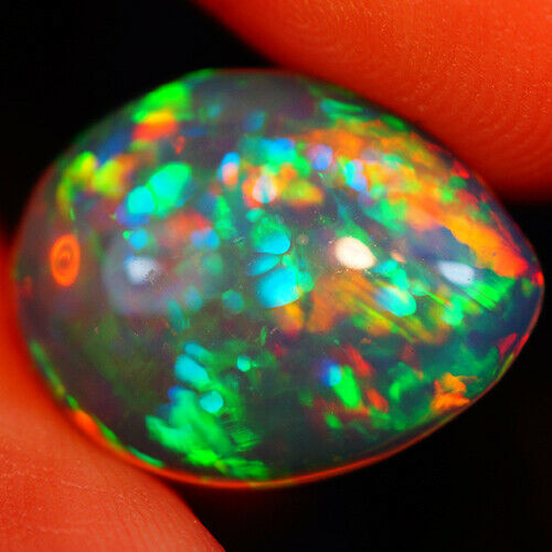 5.60 Ct Broad Patchwork Pattern!! Rare Multi Color Welo Ethiopian Opal-bee140