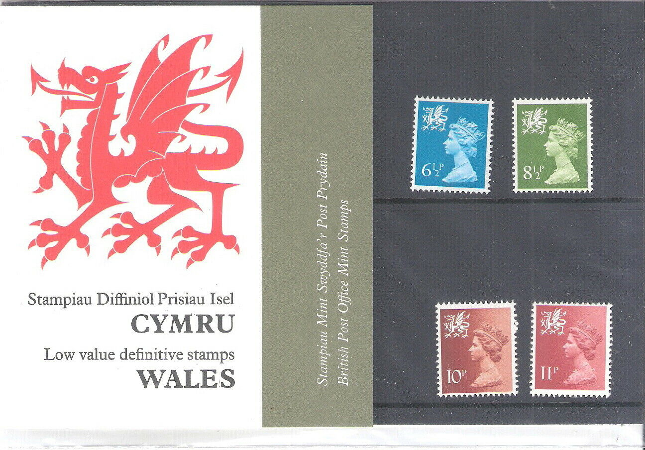 Wales 1976 Machin Regional Low Definitives Presentation Pack No. 86