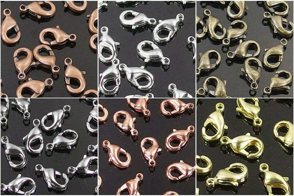 Multi Color Copper Lobster Claws Clasps Hook For Necklaces Bracelets Jewelry Diy
