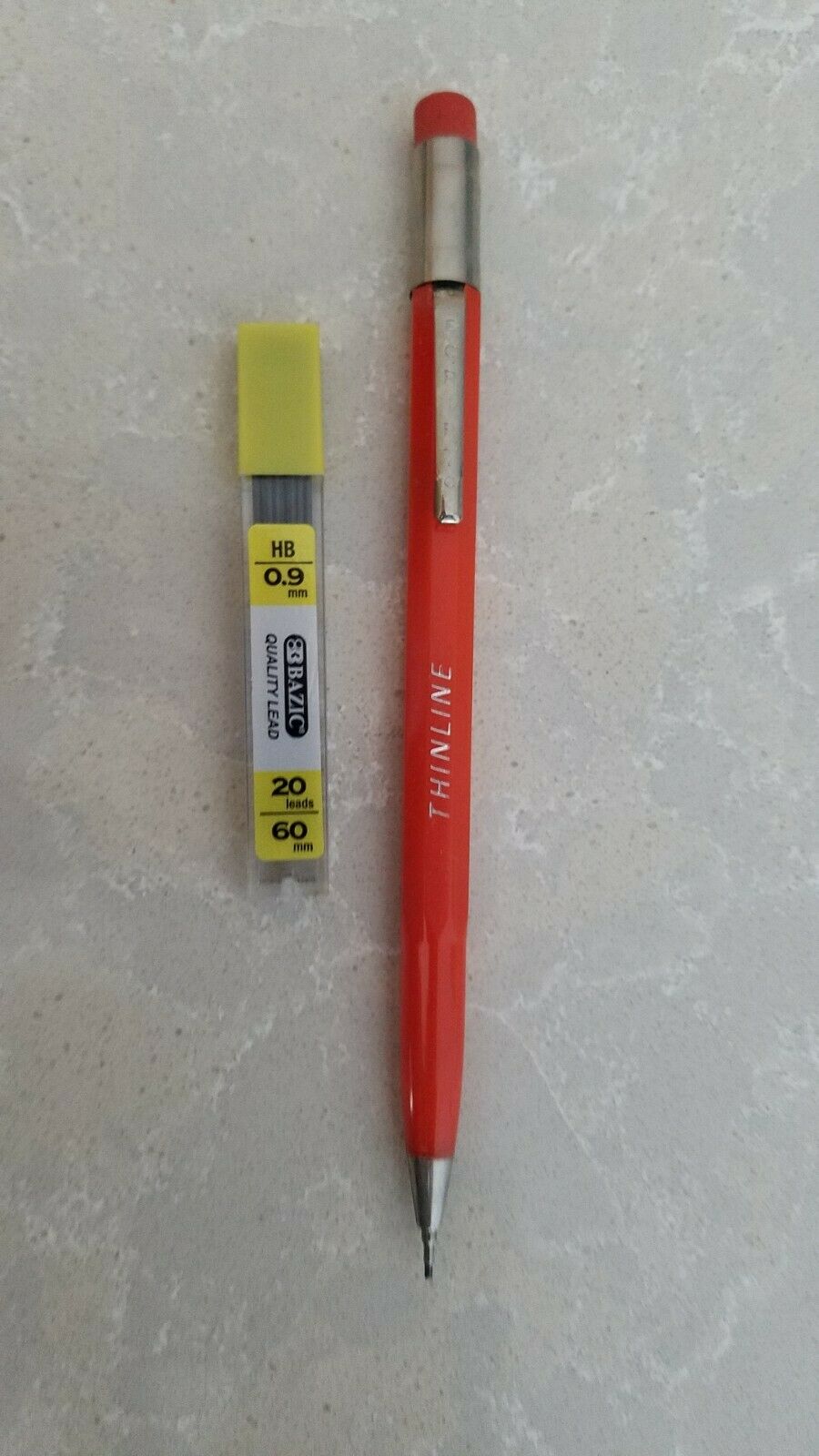 Scripto Thinline Mechanical Pencil (orange-rare) New Old Stock, With Lead.