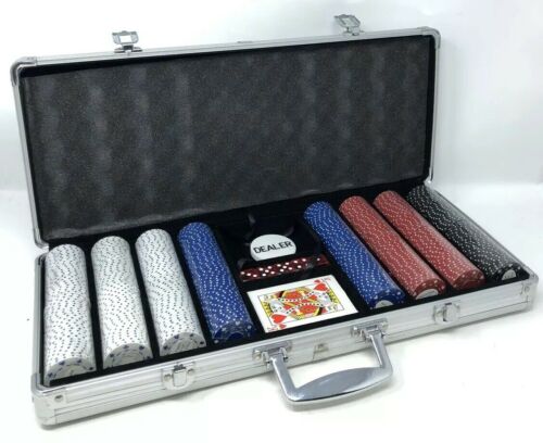 Wsop Professional 400pc 11.5 Gram Poker Chip Set W/aluminum Case Dice Sealed