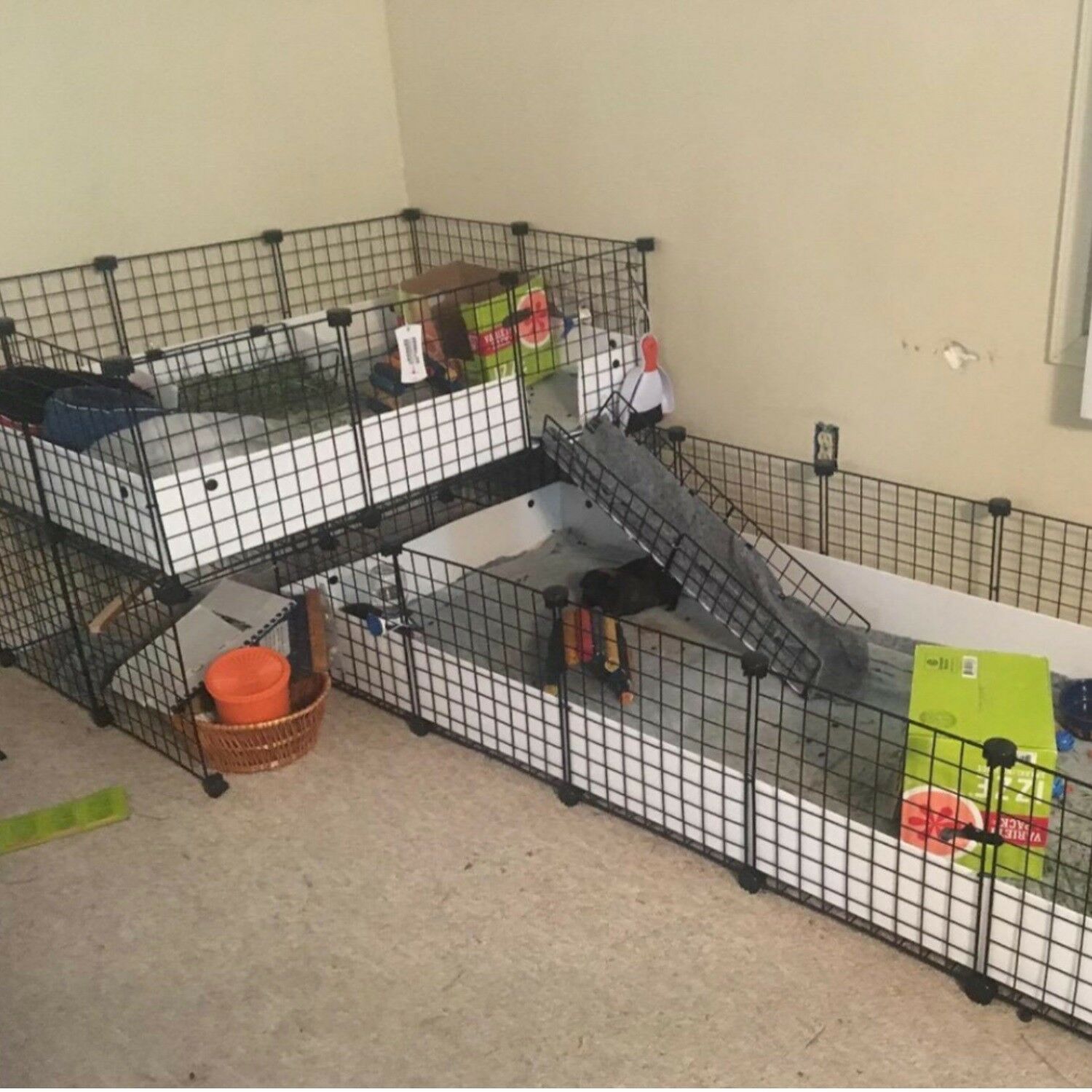 12 Panels Pet Playpen Small Animals Dog Big Rabbit Guinea Pig Yard Fence Cage