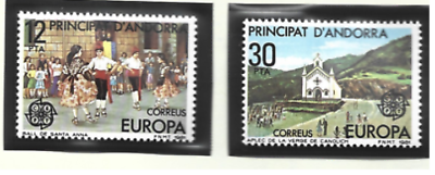 Andorra (spanish Administration) Stamps Scott #126 To 127, Mint Never Hinged