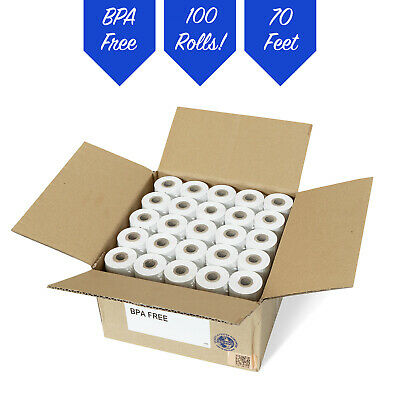 2 1/4" X 70' Thermal Receipt Paper 100 Rolls **free Shipping**