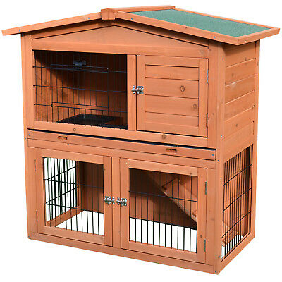 40"new A-frame Wood Wooden Rabbit Hutch Small Animal House Pet Cage Chicken Coop