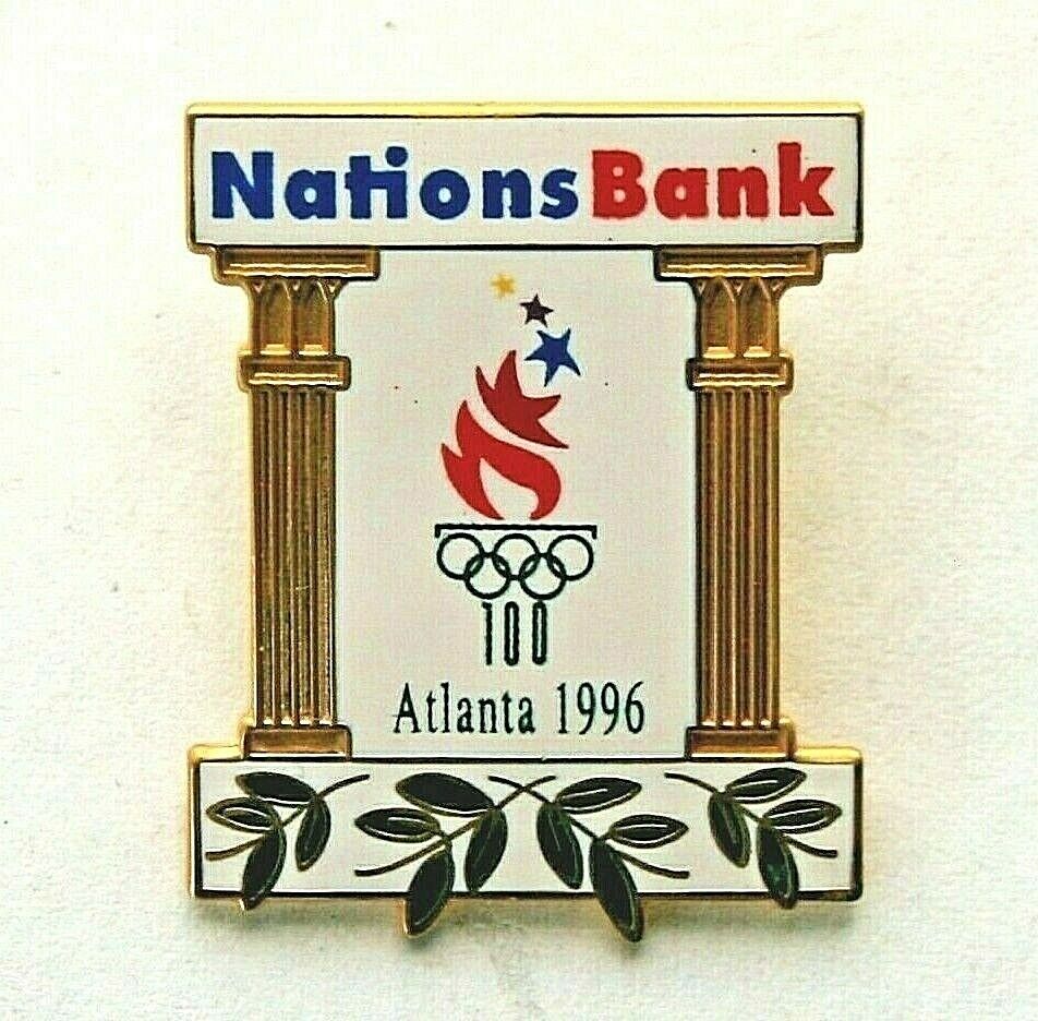 Atlanta 1996 Summer Olympics Nations Bank Sponsor  Pin