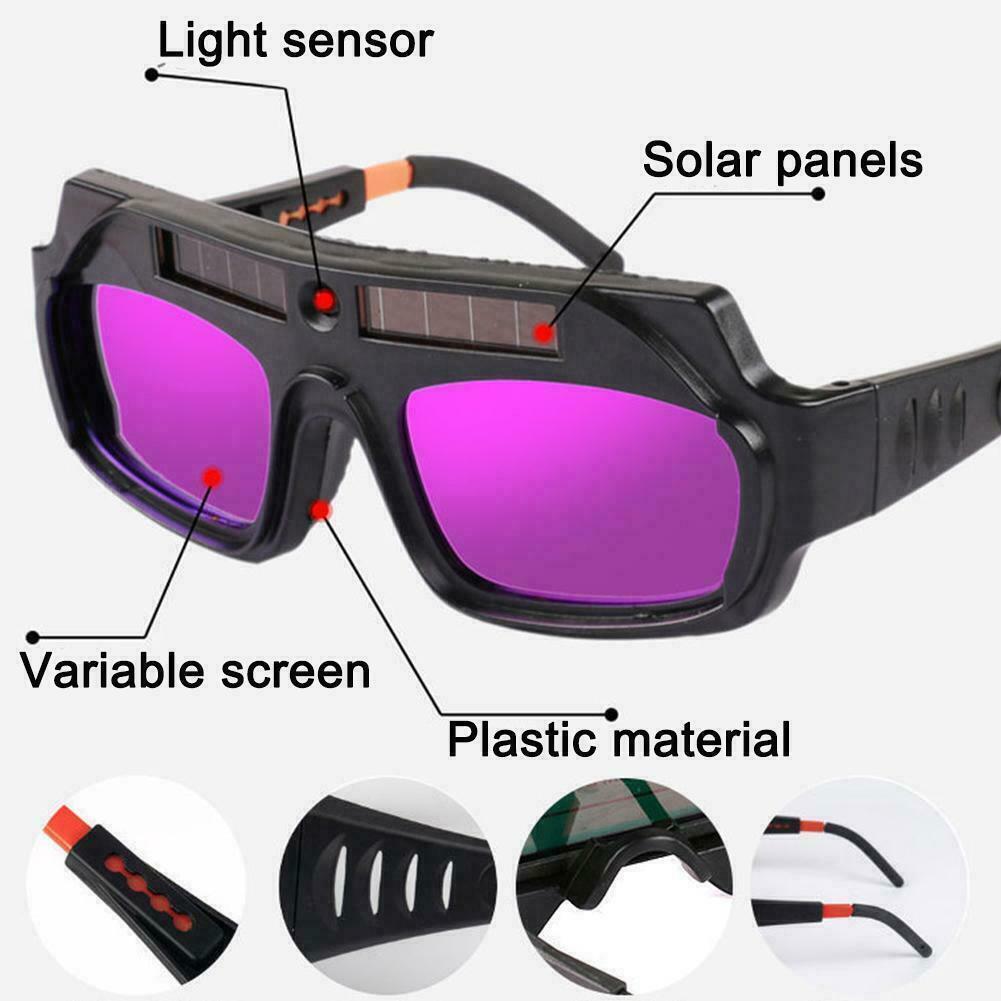 Solar Powered Auto Darkening Welding Helmet Eyes Welder Glasses. U9m3