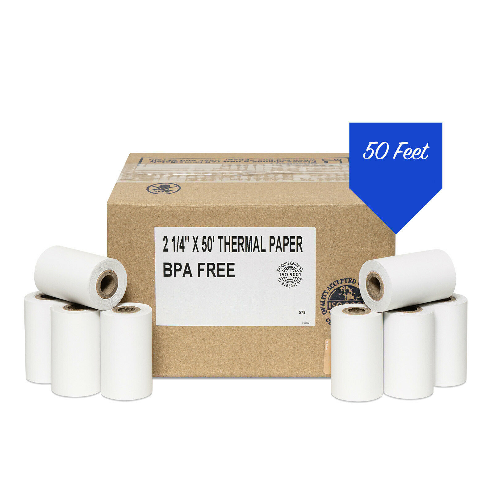 2 1/4" X 50'  Thermal Paper (100 Rolls) -  First Data Fd400 Credit Card Terminal