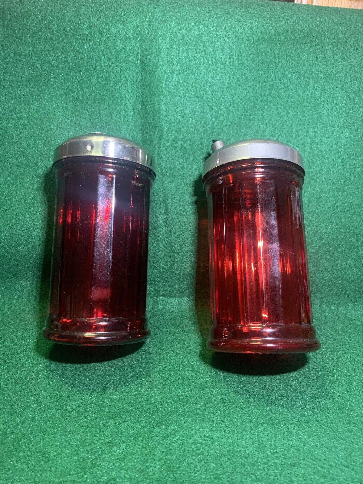 Vintage Stoha Ruby Red Sugar & Creamer Made In Germany