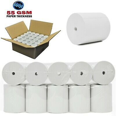 Thermal Paper Receipt Rolls 3-1/8" X 230' White 50 Rolls    [ 55 Gsm- Coreless ]