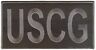 Uscg Large Monogram 80x40 Black/gray Coast Guard Patch