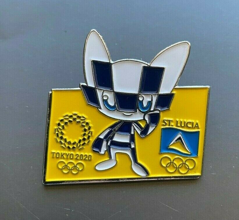 Tokyo 2020 Olympic Games Noc Pin St Lucia Mascot Dated
