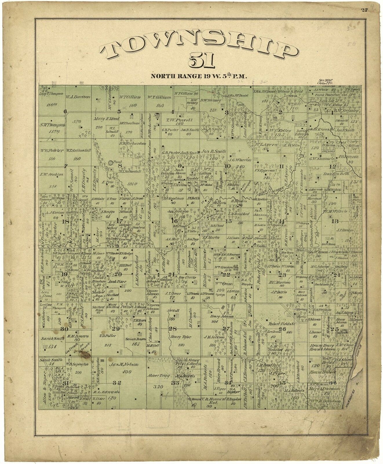 1876 Saline County Atlas Plat Maps Old Genealogy Missouri History Land Dvd P64