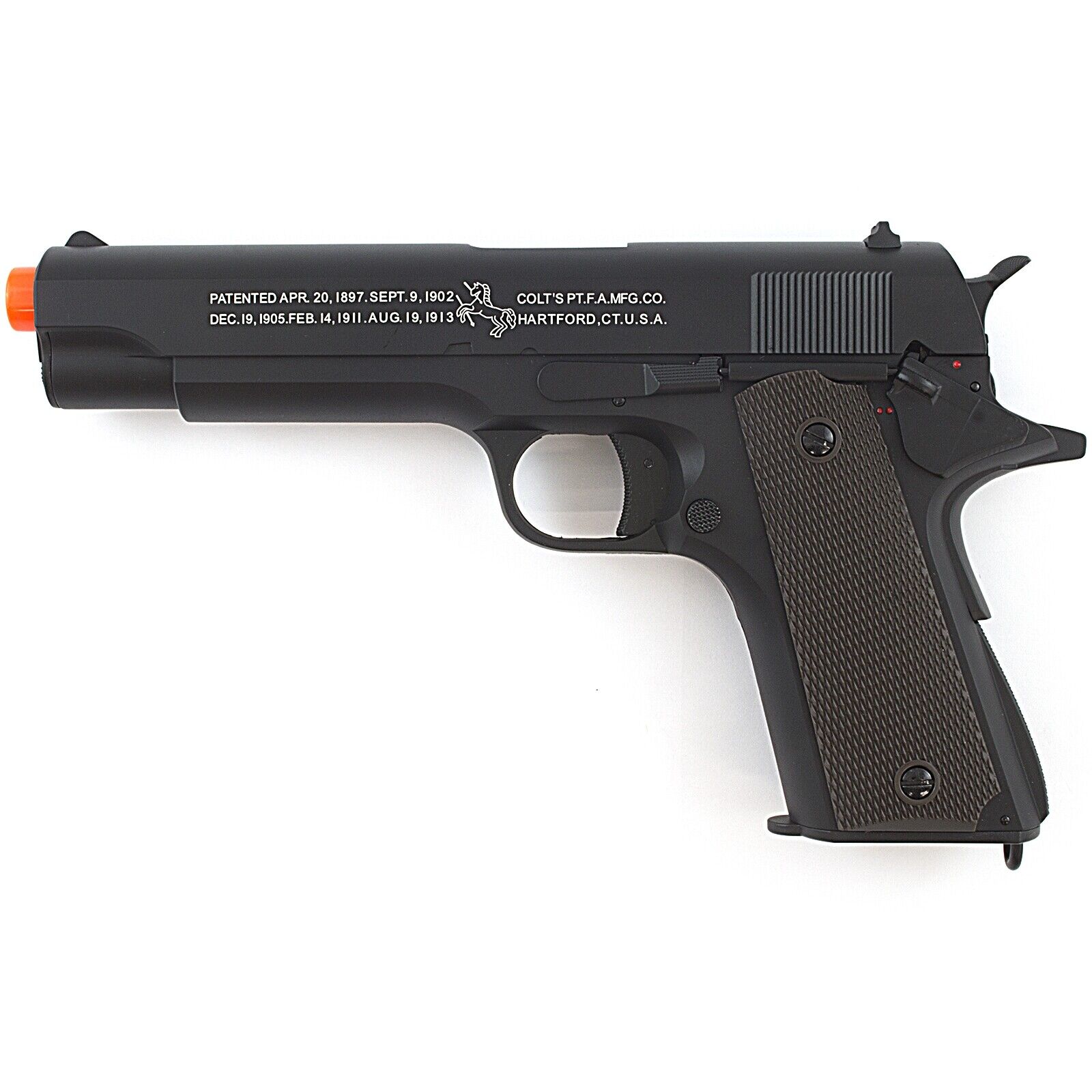 Colt M1911 Licensed Metal Airsoft Electric Aeg Pistol Hand Gun W/ 6mm Bb Bbs