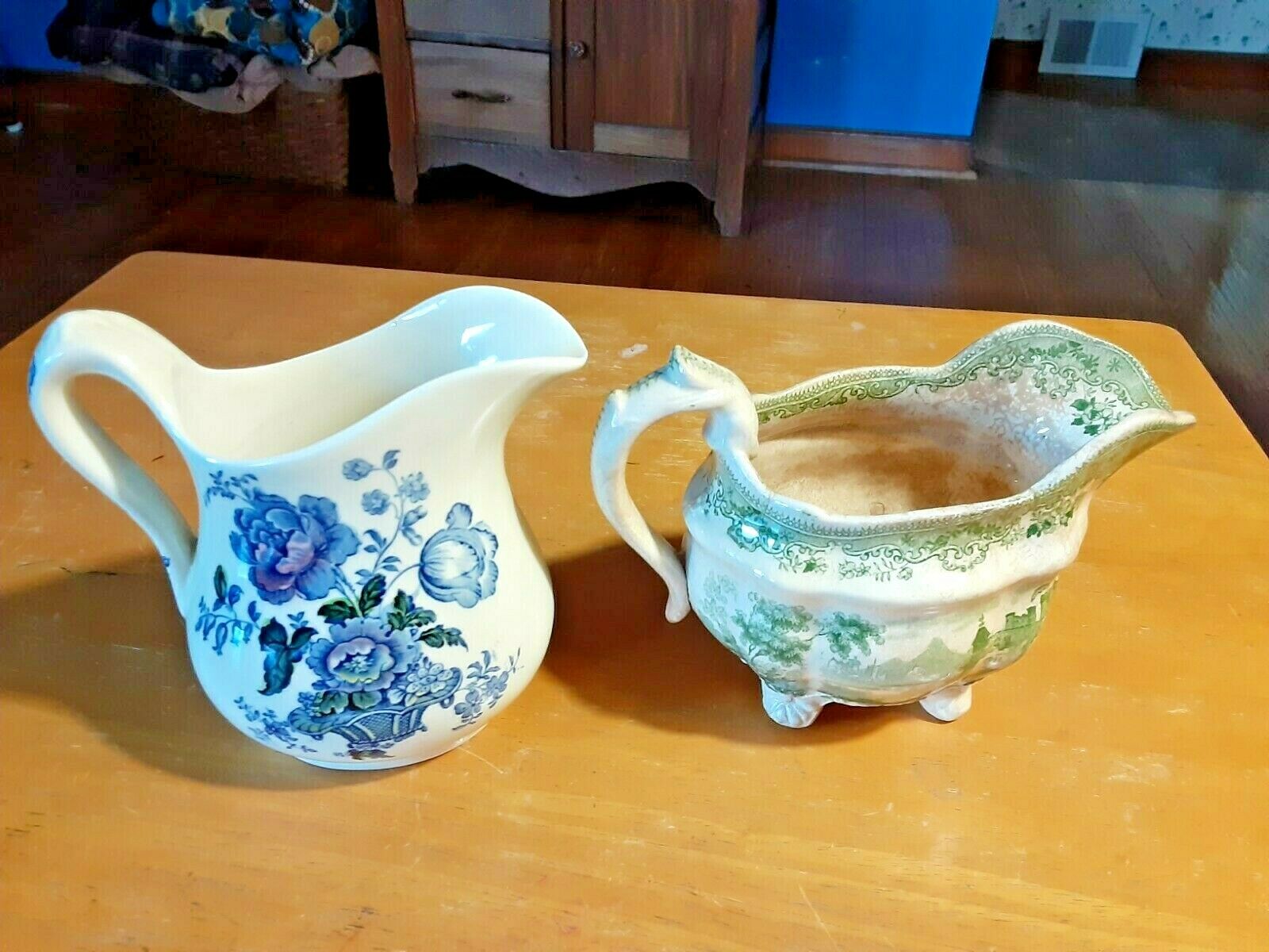 Two Vintage Decorated Creamers
