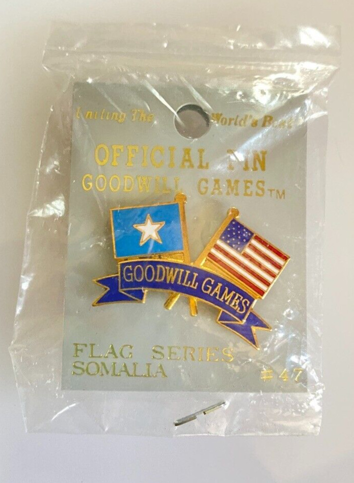 Nos 1990 Seattle Goodwill Games Somalia Usa Flags Pin