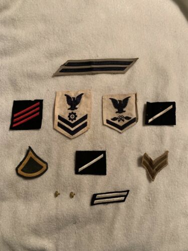 9 Mixed Military Patches  Most Appear To Be Coast Guard  All Appear Used.