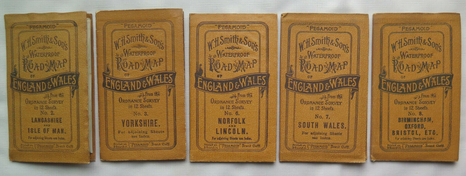 W.h.smith & Son's Waterproof Road Maps Of England & Wales - 9 In Total