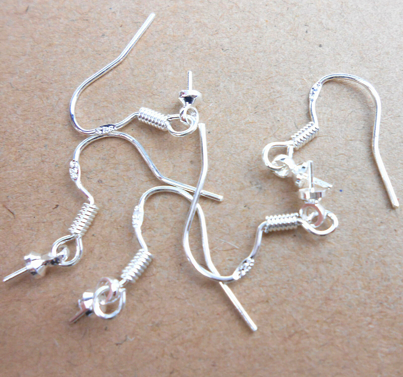 Wholesale 20x Making Jewelry Findings 925 Sterling Silver Earring Hook Ear Wires