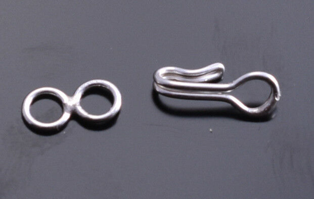 One (package Of 5) Sterling Silver Hook And Eye Clasp  (20 Gauge) Db4u