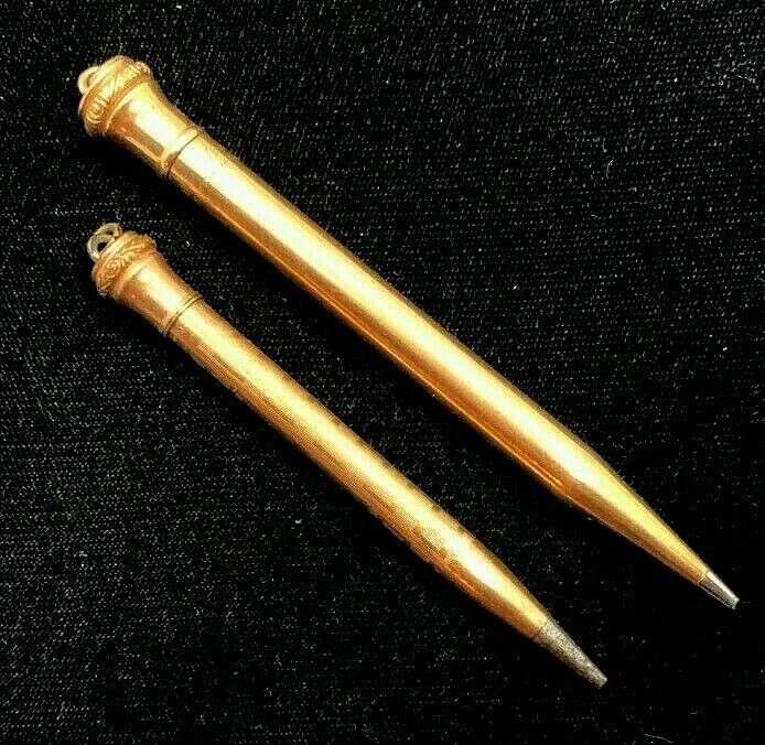 - 2 - Vintage Signed Wahl Eversharp Gold Filled Mechanical Pencils