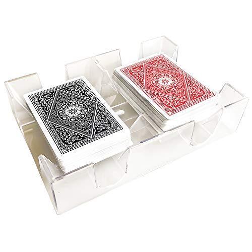 Clear 2 Deck Canasta Playing Card Tray