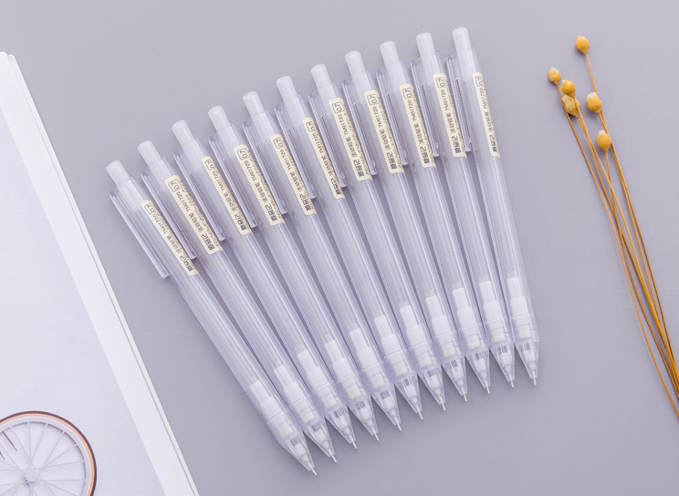 8pcs Clear Automatic Mechanical Pen Drafting Drawing Pencil