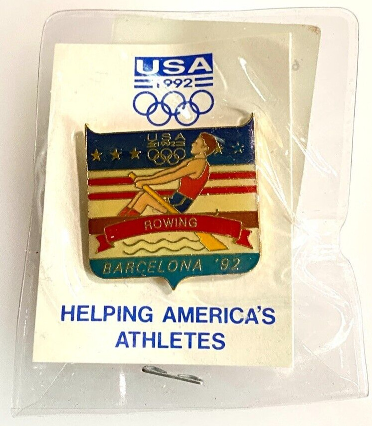 Nos 1992 Barcelona Olympics Usa Team Rowing Pin