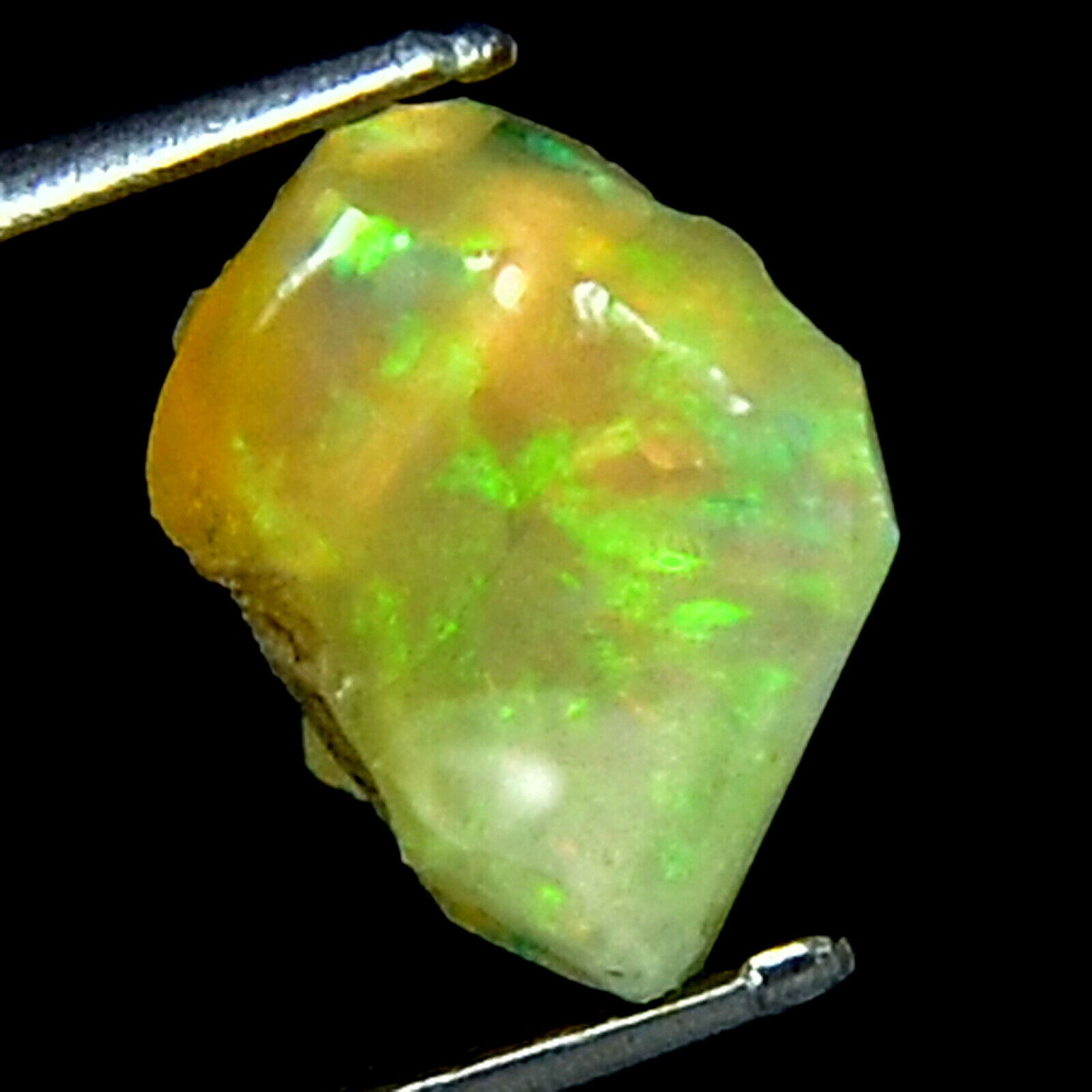 2.40 Cts Natural Ethiopian Opal Raw Rough Multi Green Fire Opal Rough Gems