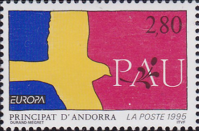 French Andorra #448 Mnh Cv$1.90 Peace, Freedom