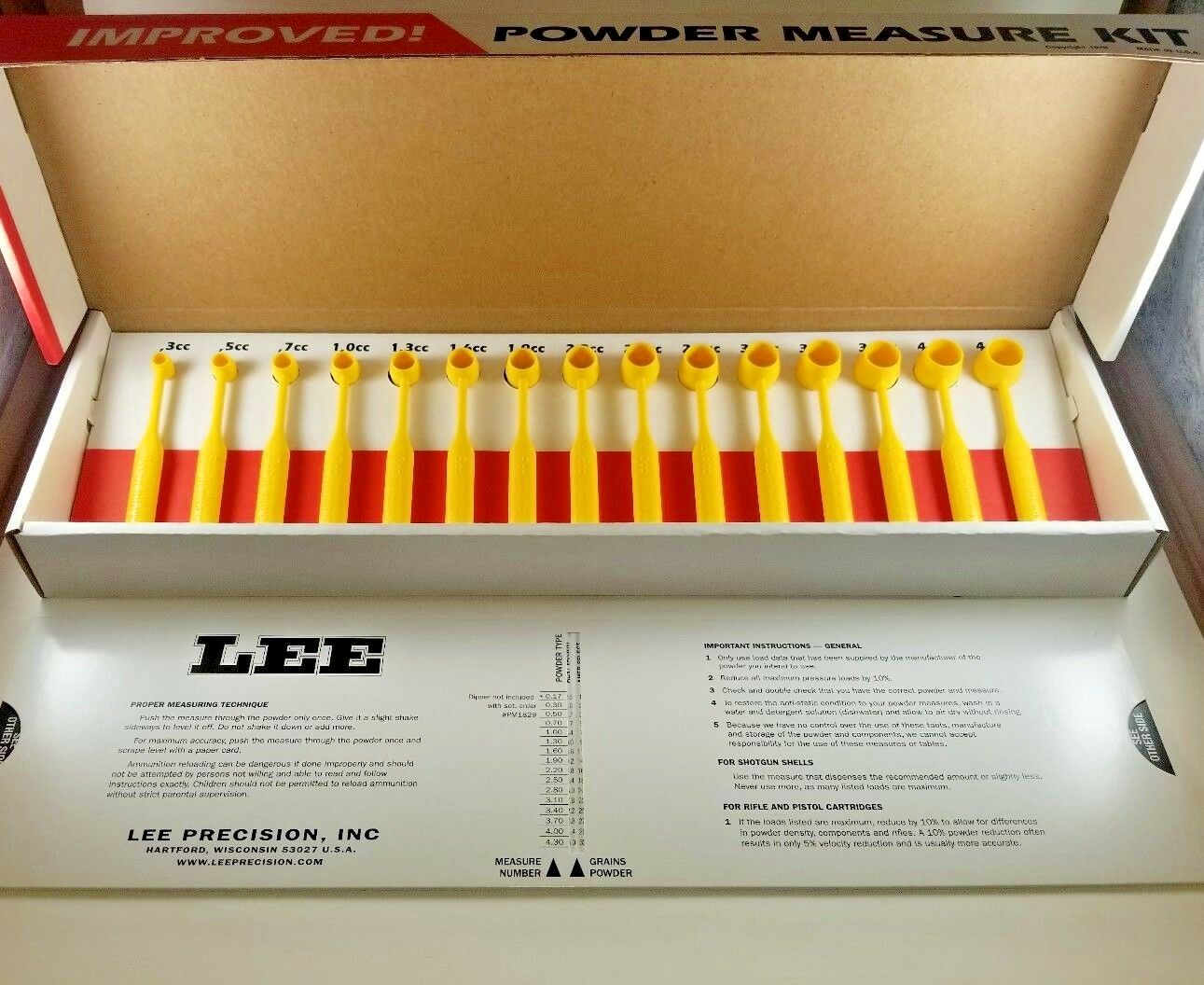 90100 * Lee Improved Powder Measure Dipper Scoop Kit