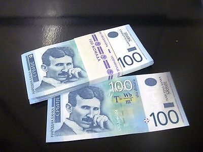 Serbian Famous Banknote 100 Dinars Nikola Tesla Year Of Issuing 2013