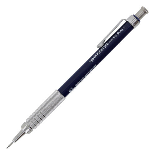 Pentel Graph Gear 500 Automatic Drafting Pencil, 0.7mm, Blue Barrel, 1 Pencil